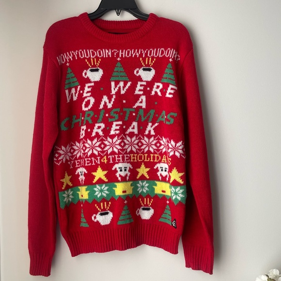 American Stitch Sweaters - Americn Stitch ‘How You Doin’ Red Holiday Sweater Size Large
